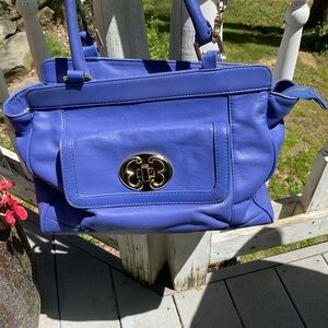 EMMA FOX Blue Leather Handbag hand & crossbody